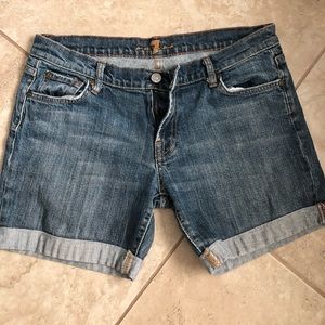 7 For Al Mankind Jean Shorts